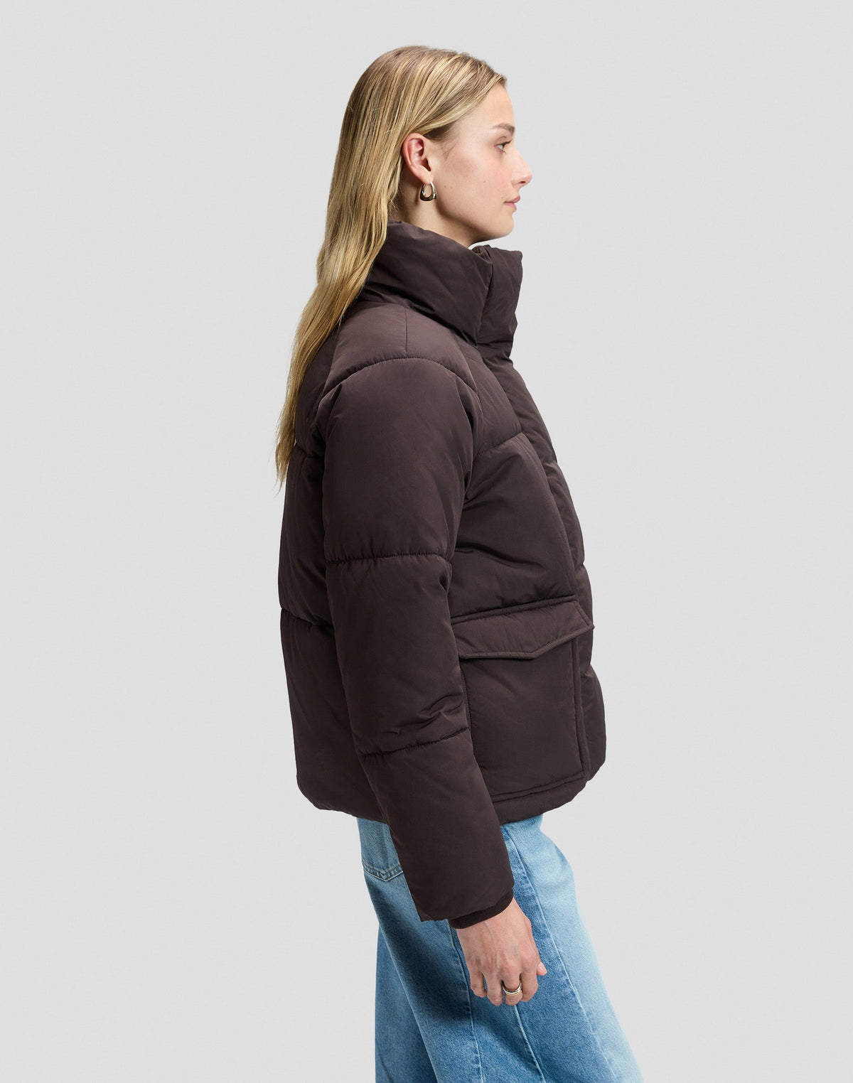 Winterjacke Regular Puffer in Chocolate Torte