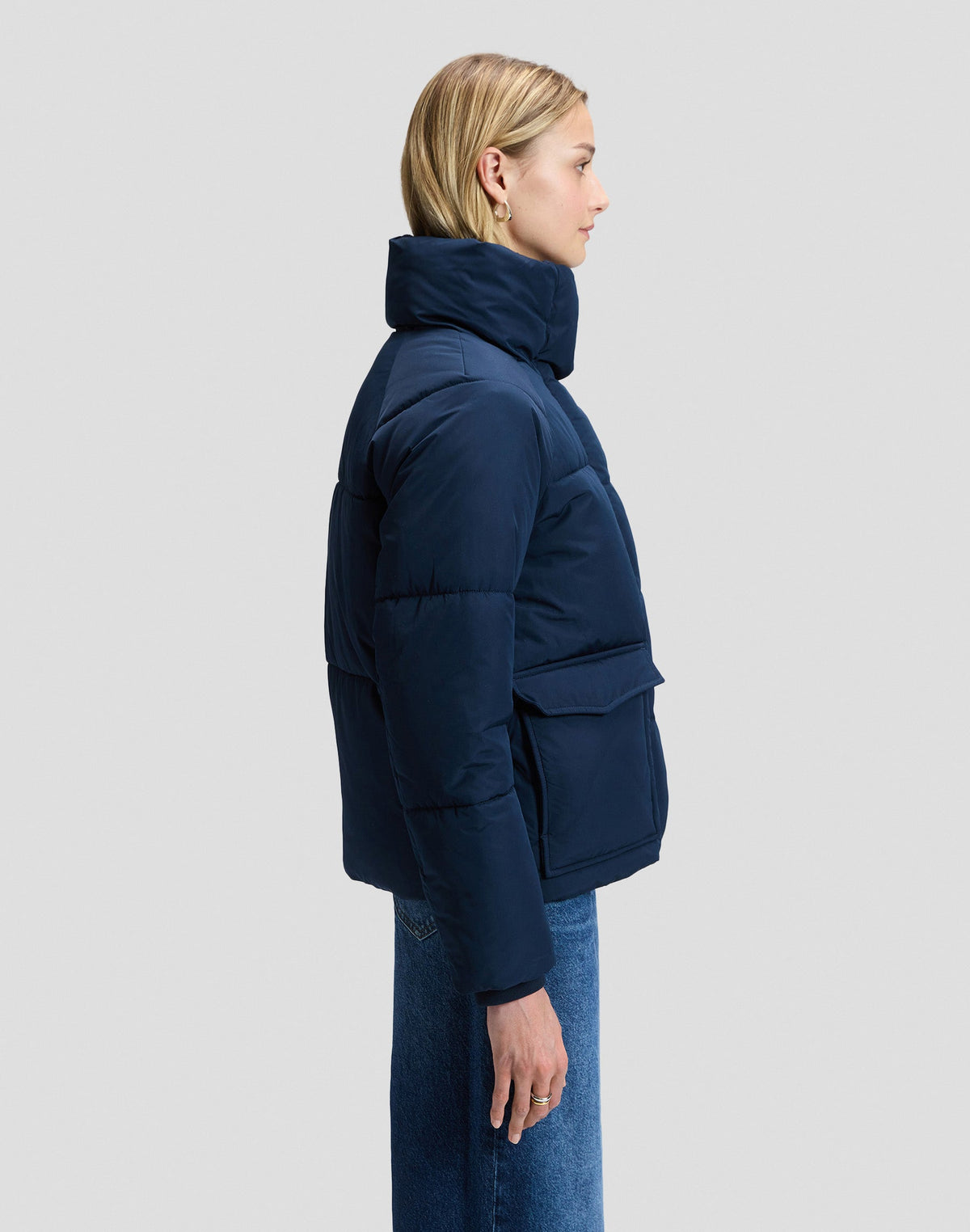 Winterjacke Regular Puffer in Rivet Navy