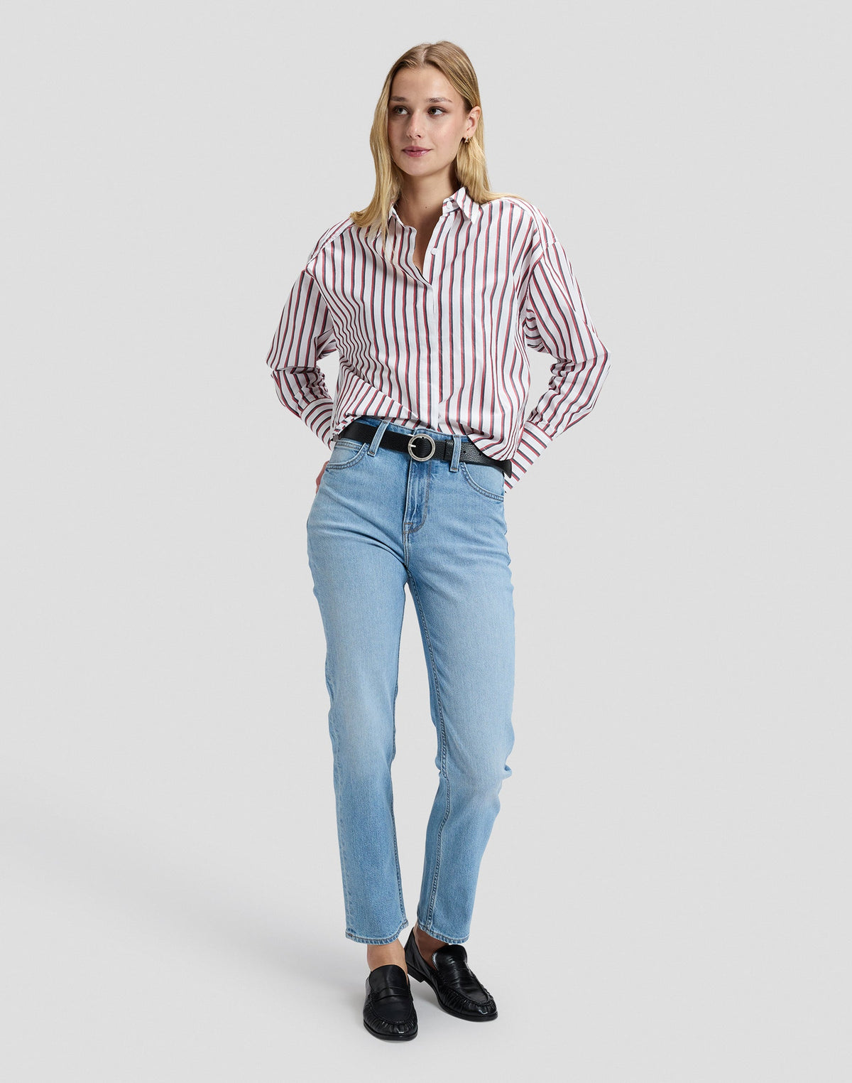 Hemd Cuffed in Samba Stripe