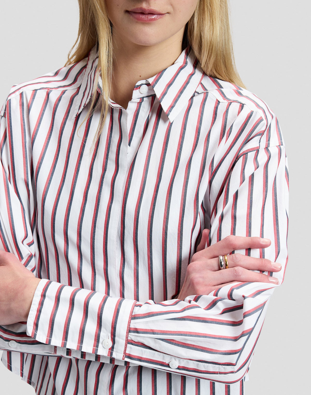 Hemd Cuffed in Samba Stripe