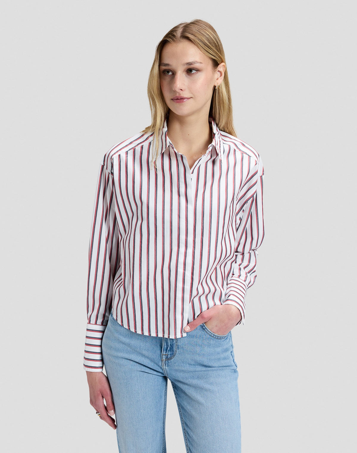Hemd Cuffed in Samba Stripe