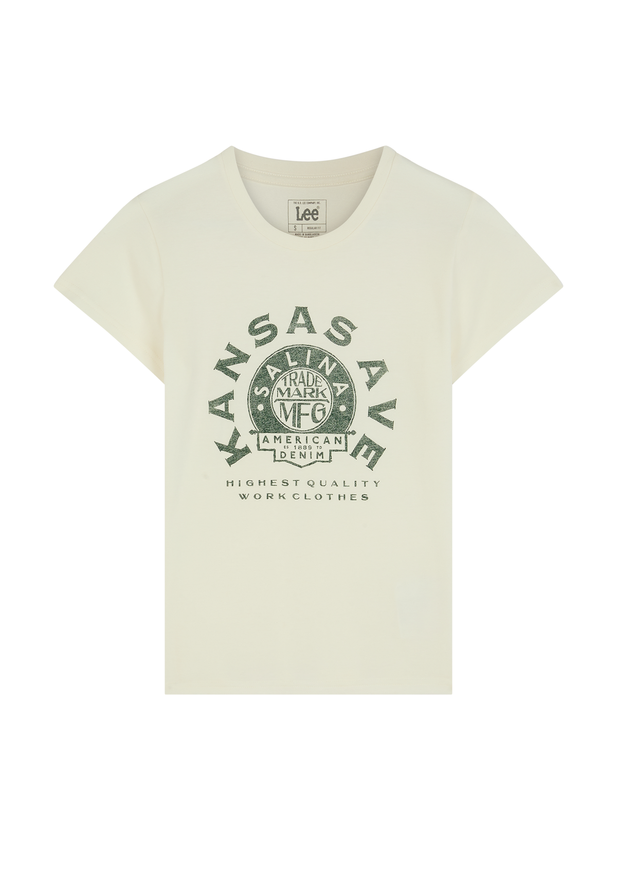 T-Shirt Record in Ecru