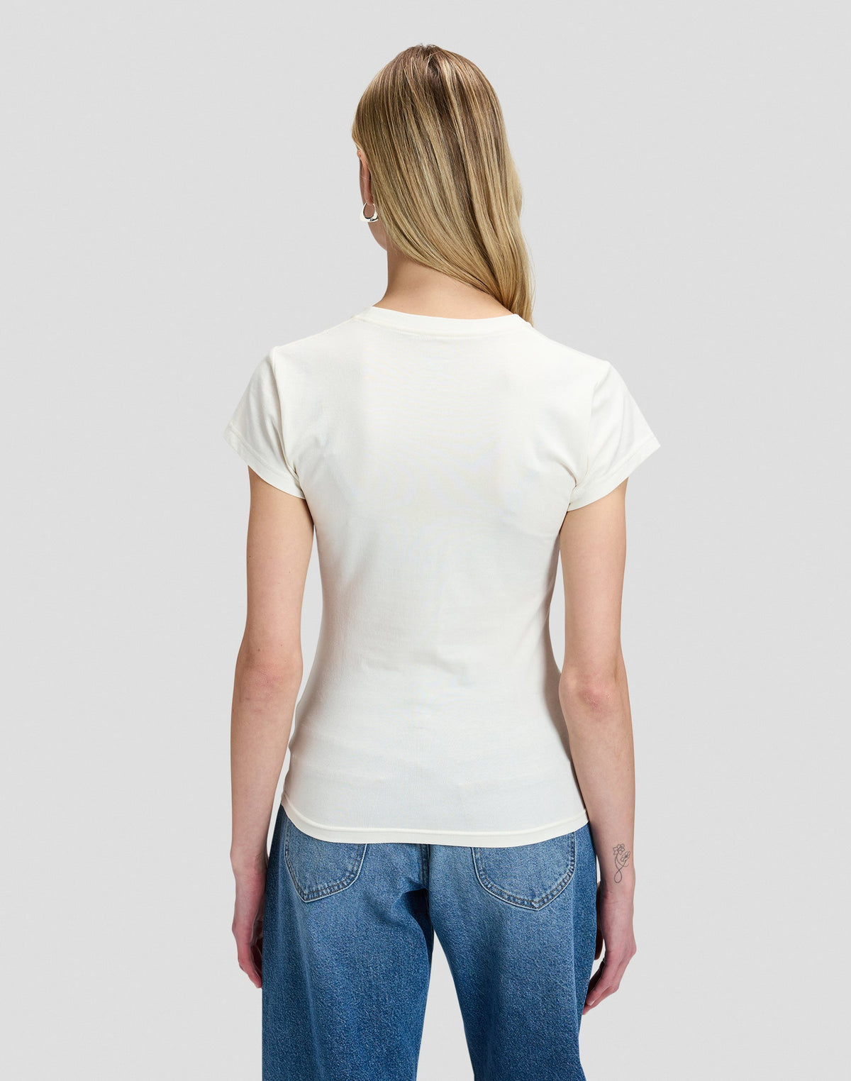 T-Shirt Record in Ecru