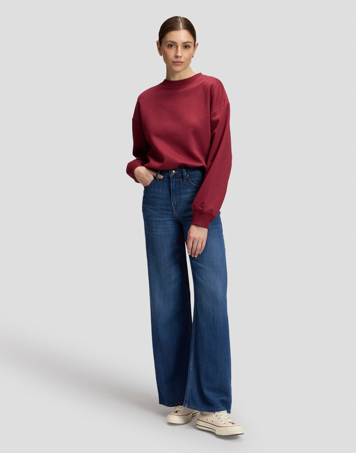 Sweatshirt Core in Tibetan Red