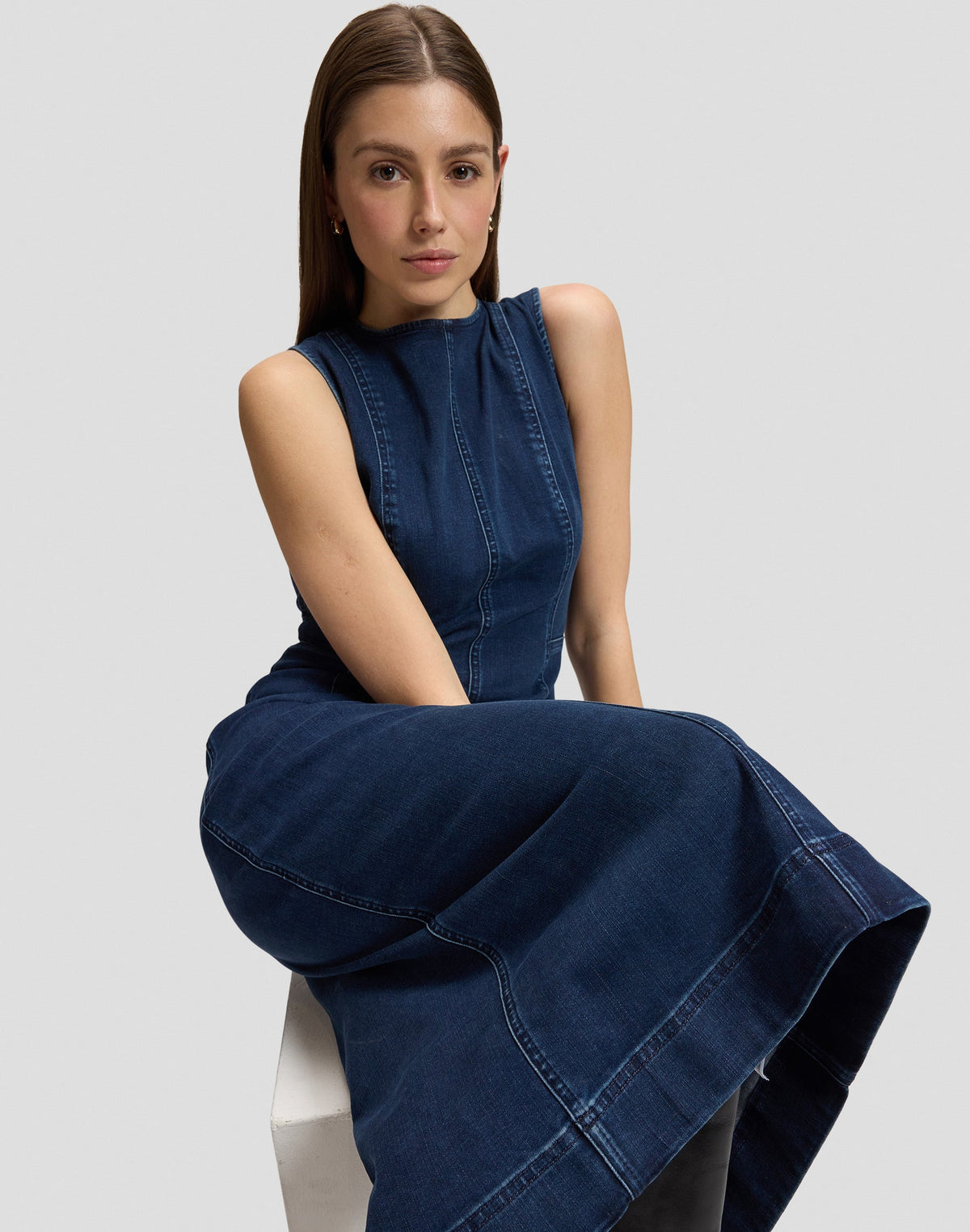 Jeanskleid Shaped Long in Lee Hearts