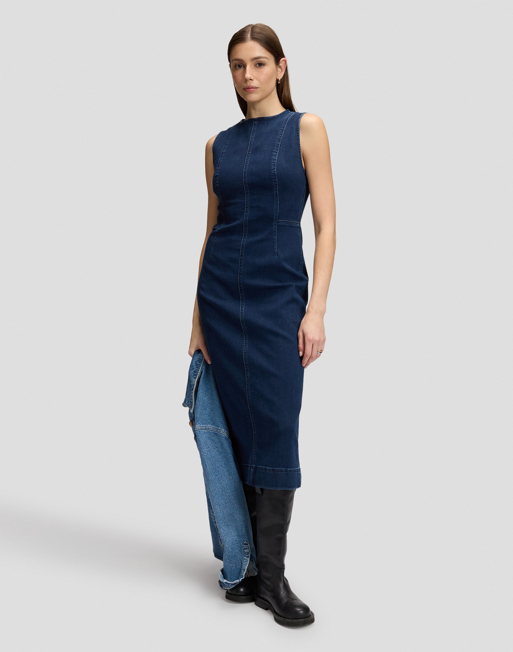 Jeanskleid Shaped Long in Lee Hearts