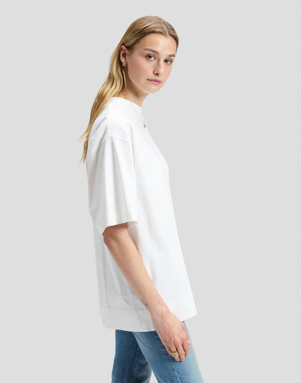 T-Shirt Elongated Boxy in Bright White