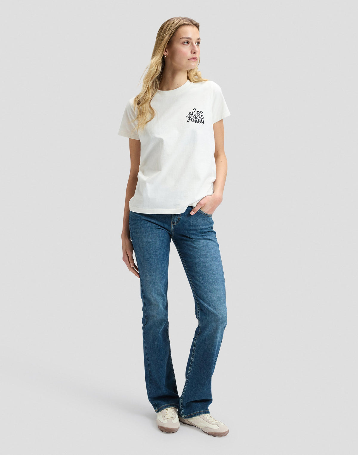Jeans Flap Pocket Jessica in Mid Fade