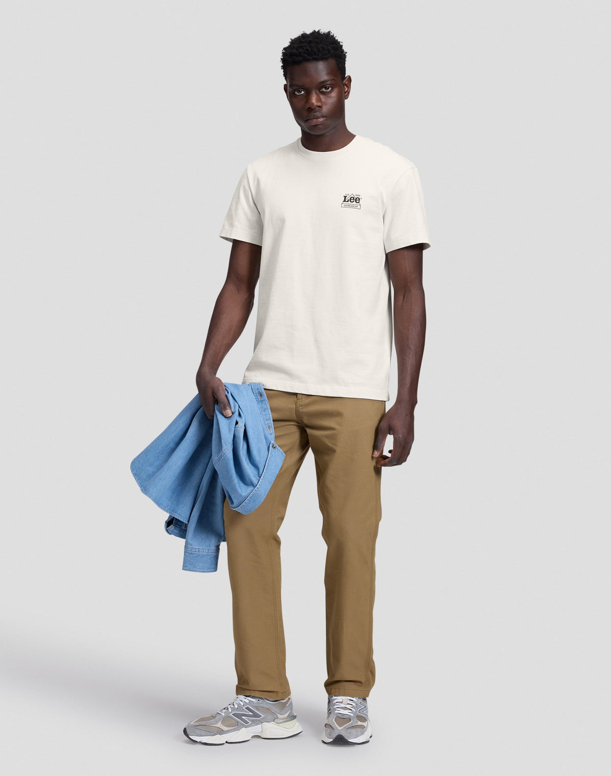 T-Shirt Workwear Crew in Ecru