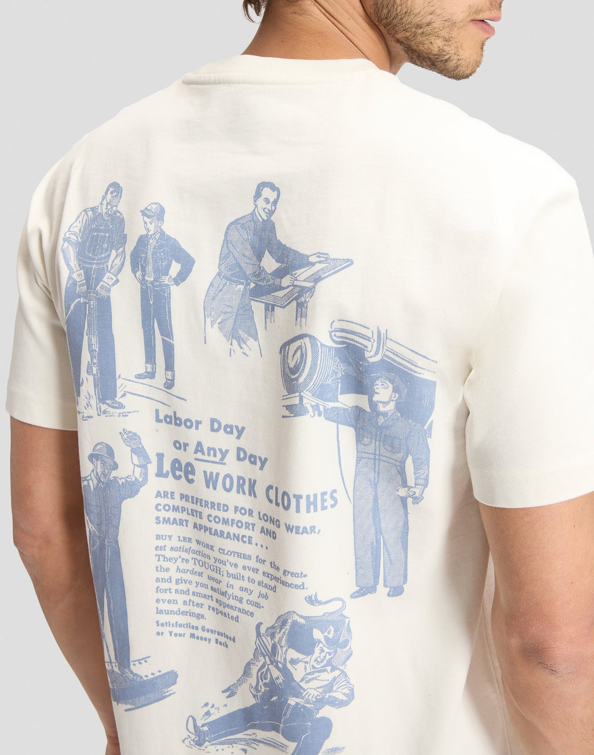 T-Shirt Workwear Worker in Ecru