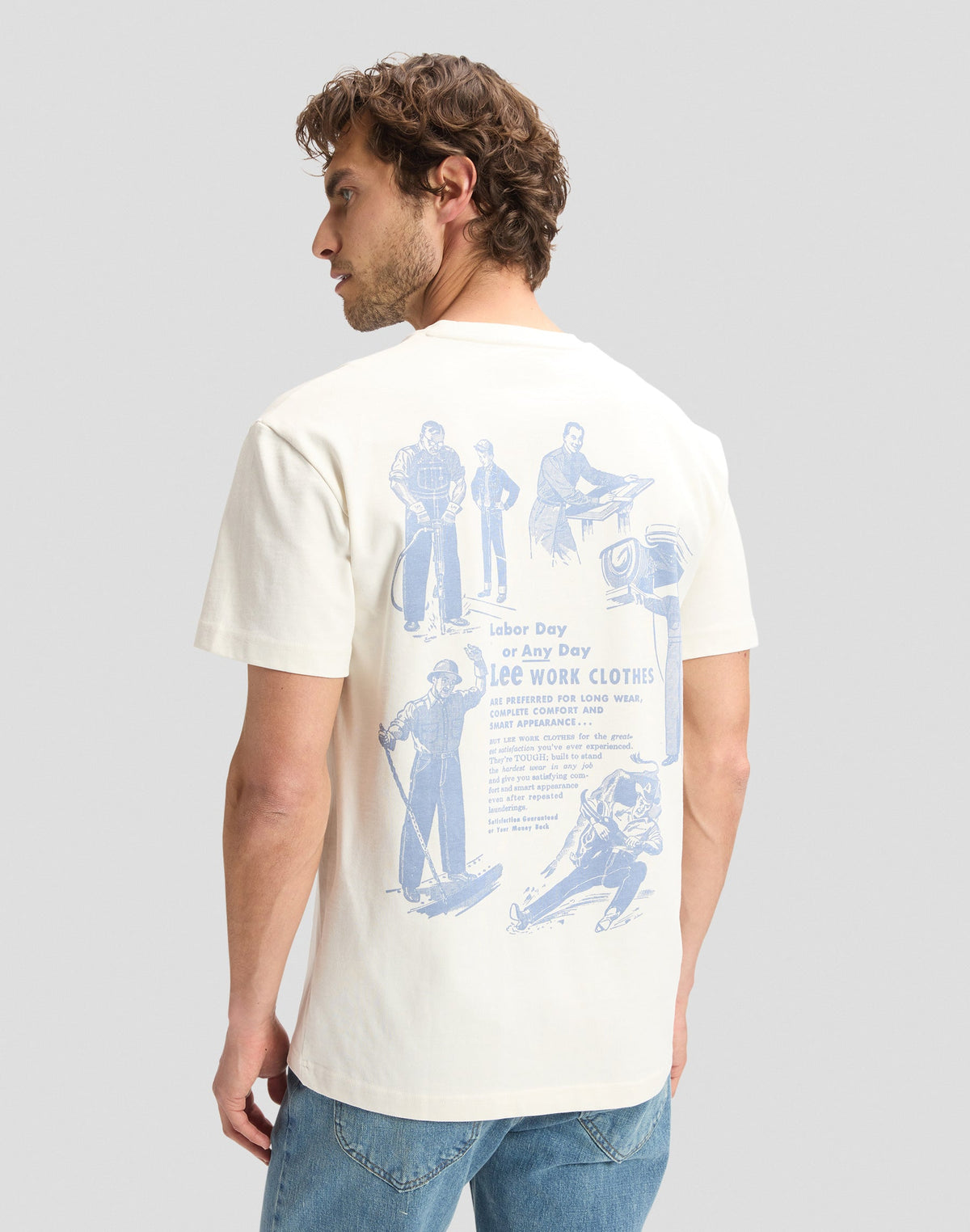 T-Shirt Workwear Worker in Ecru