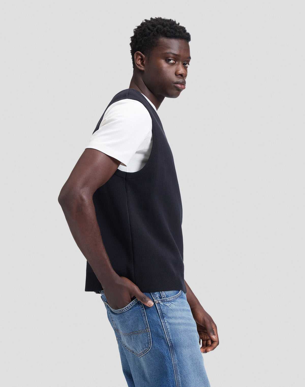 Pullunder Workwear Knit in Black