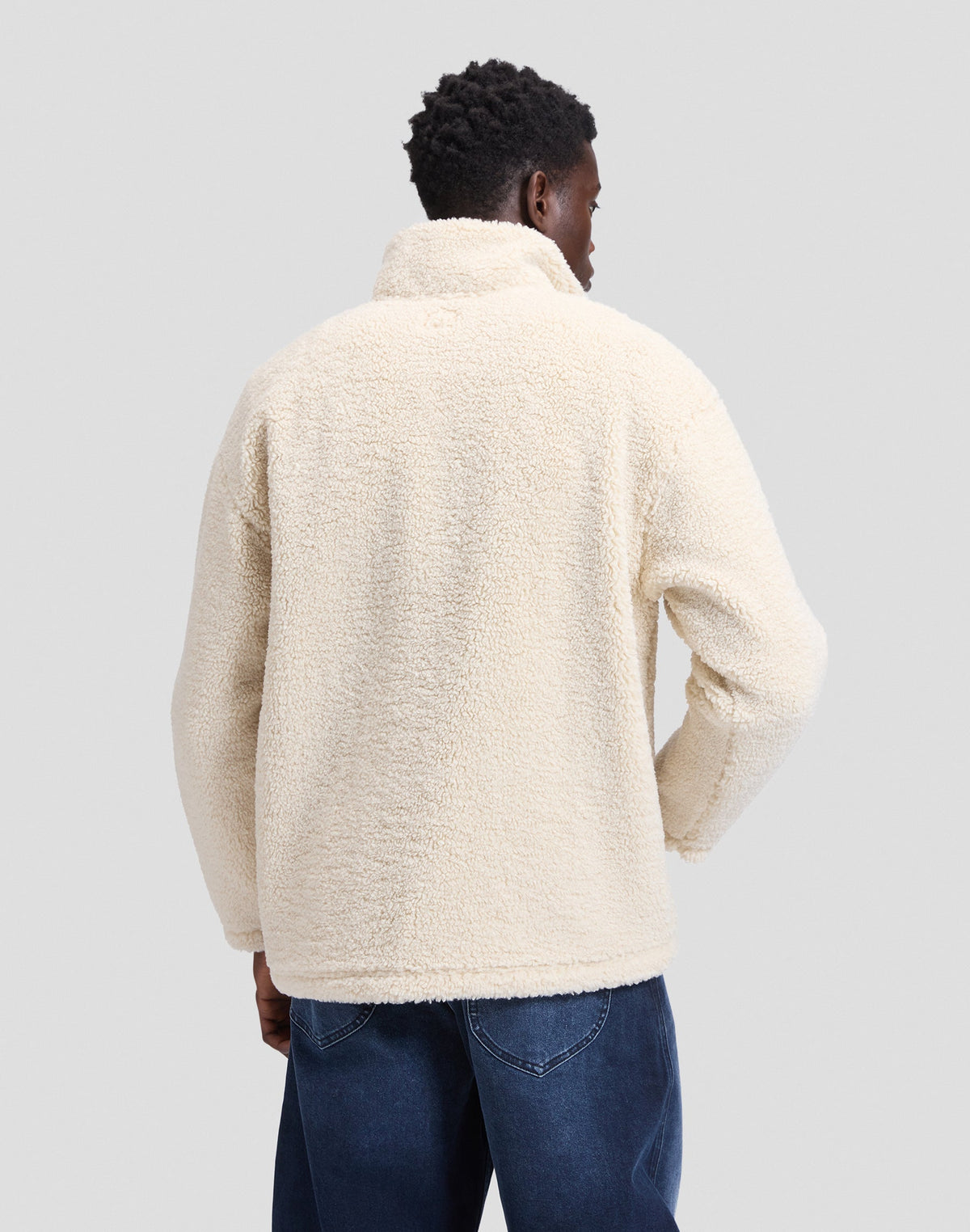 Pullover Workwear Half Zip in Warm Ecru
