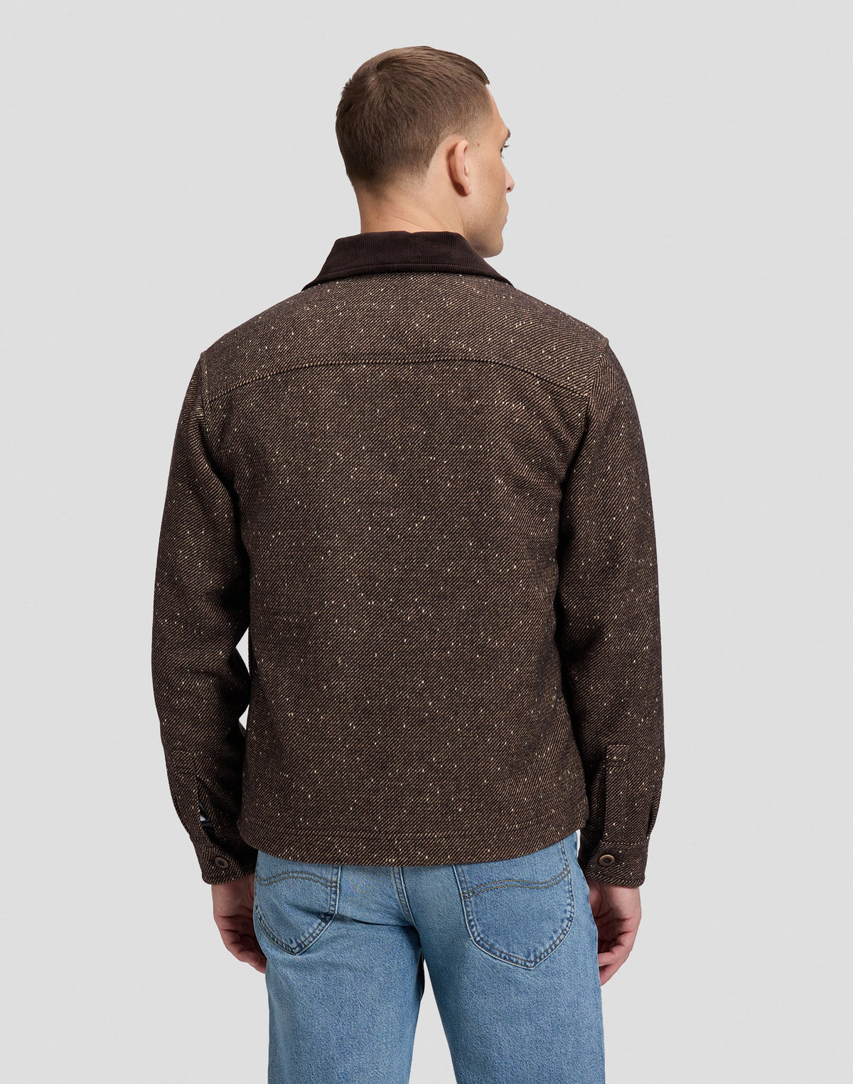 Overshirt Cord Collar Mix in Chocolate Torte
