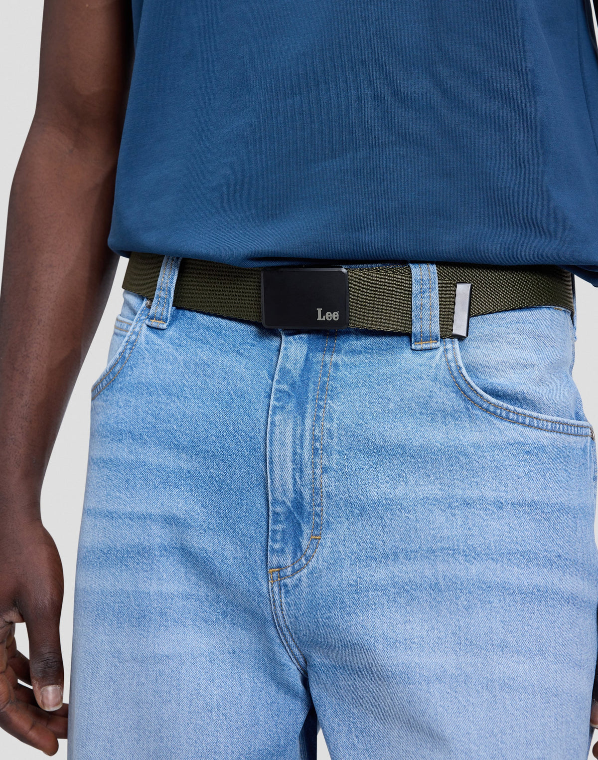Gürtel Reversible Webbing in Oak Moss Black