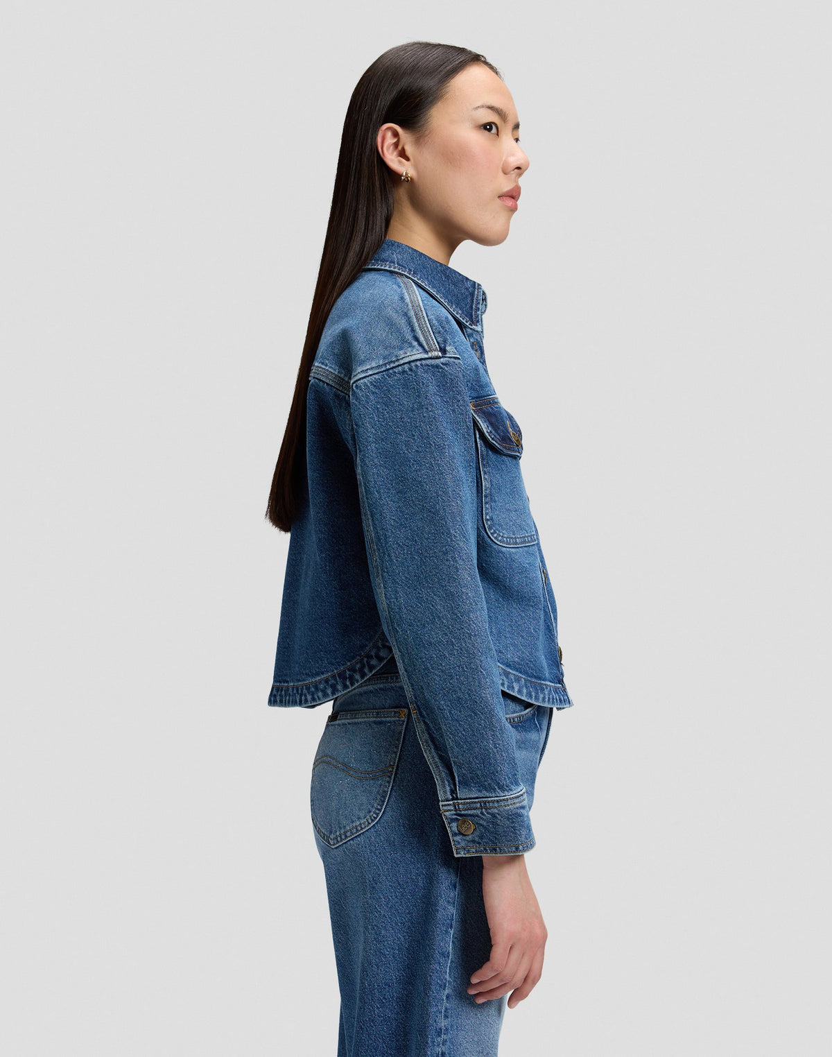 Hemd Flap Pocket in Vintage Blues