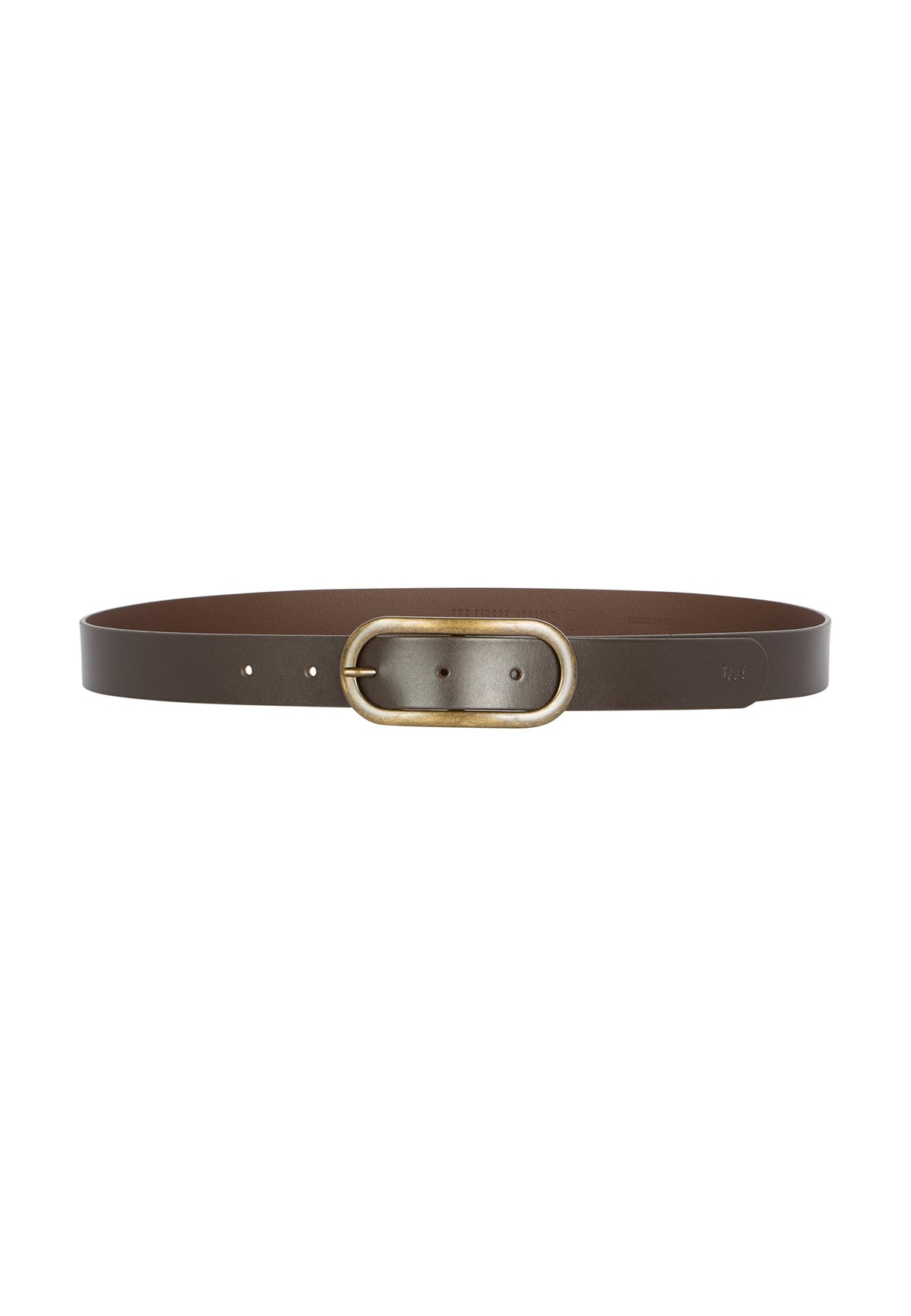 Gürtel Oval Buckle in Dark Brown