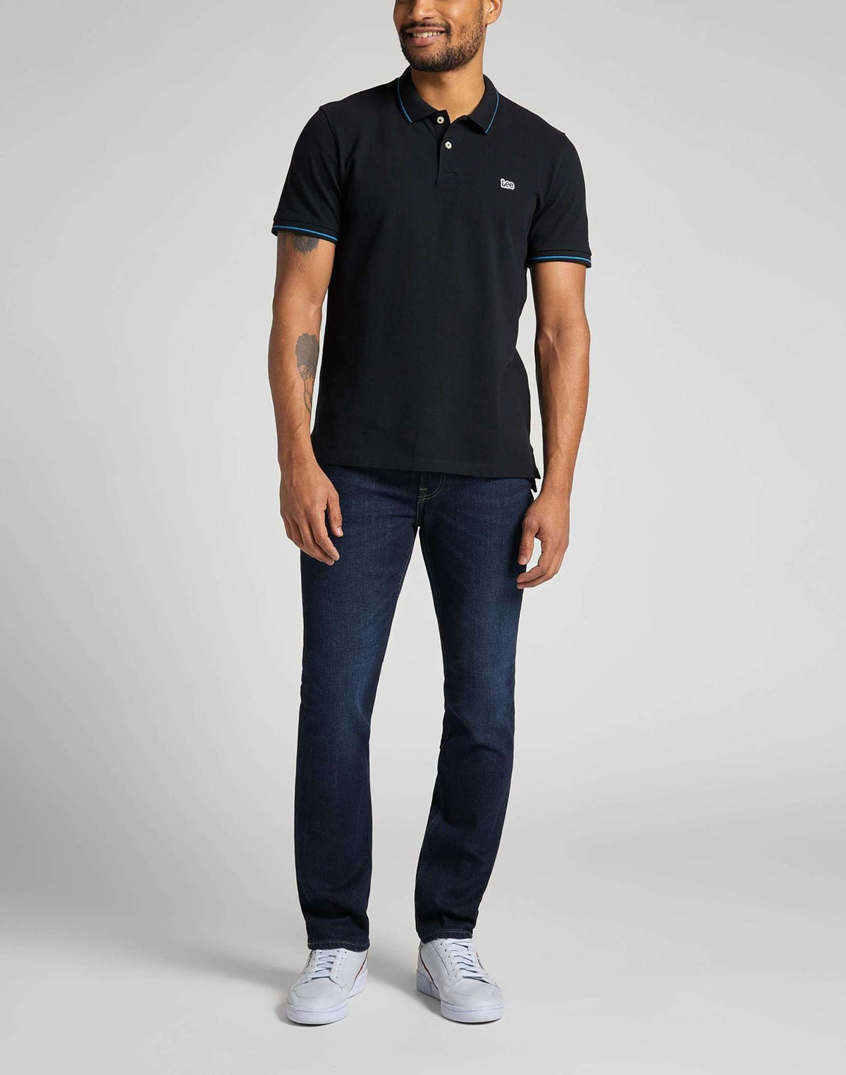 Pique Polo in Black