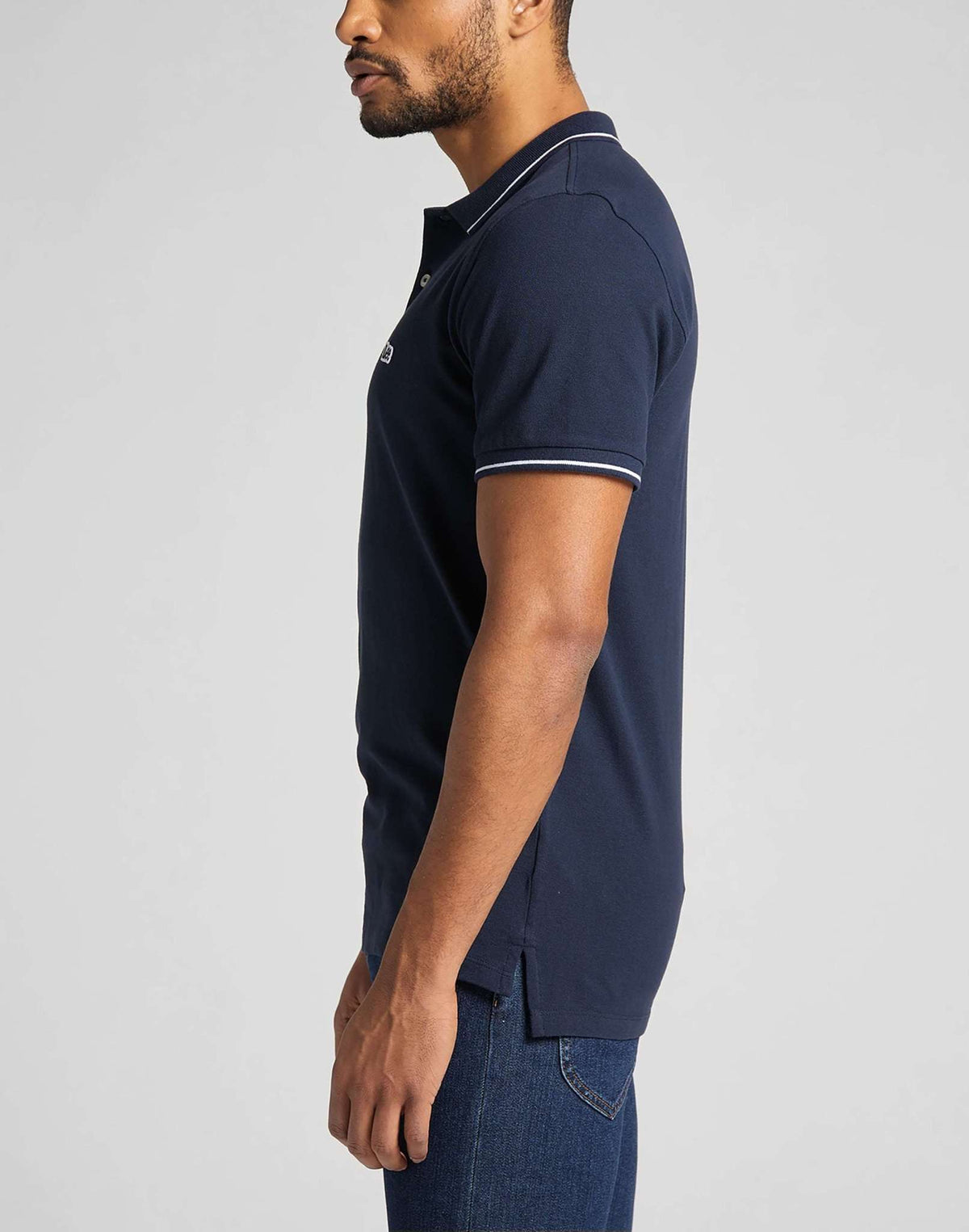 Pique Polo in Navy