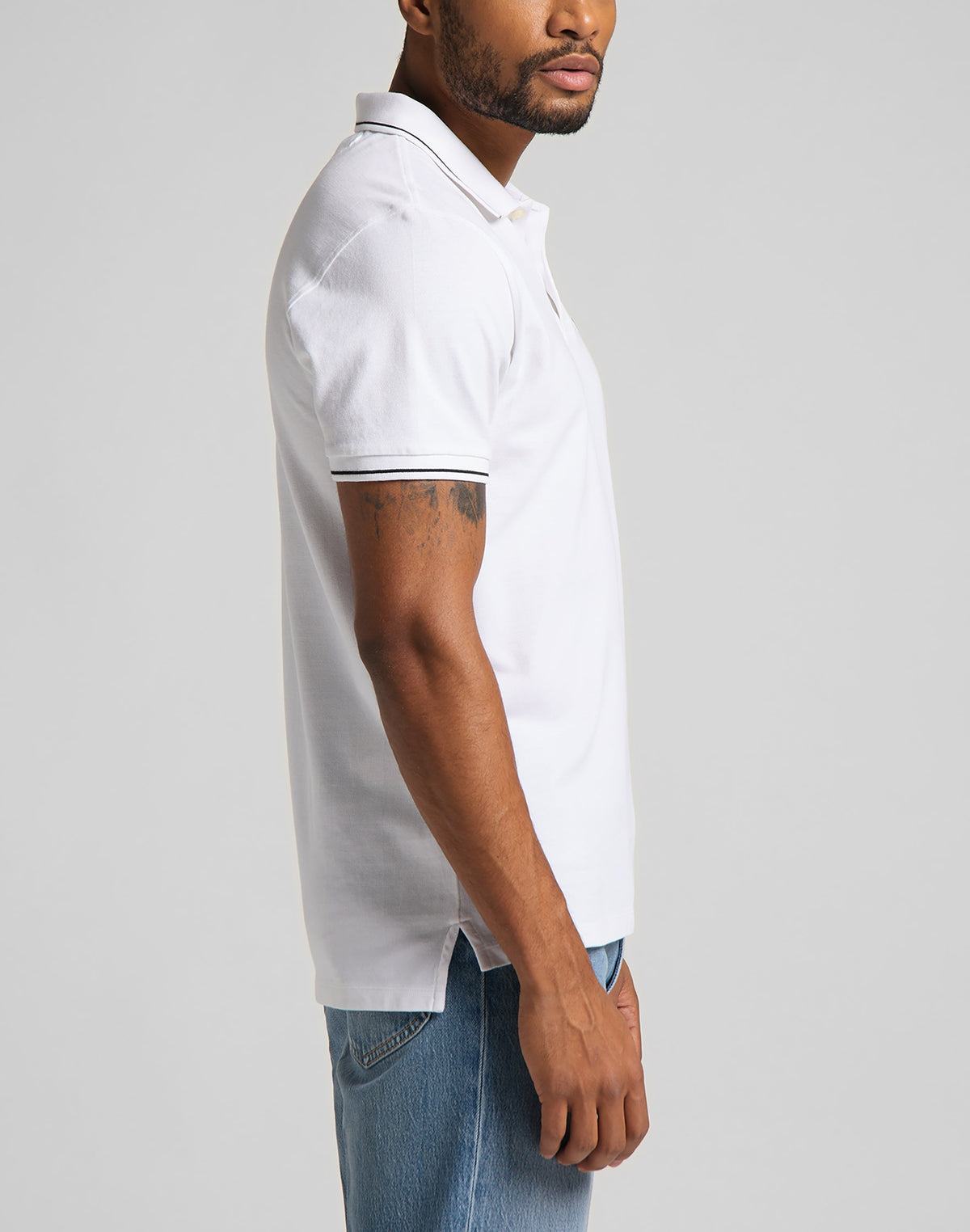 Pique Polo in Bright White