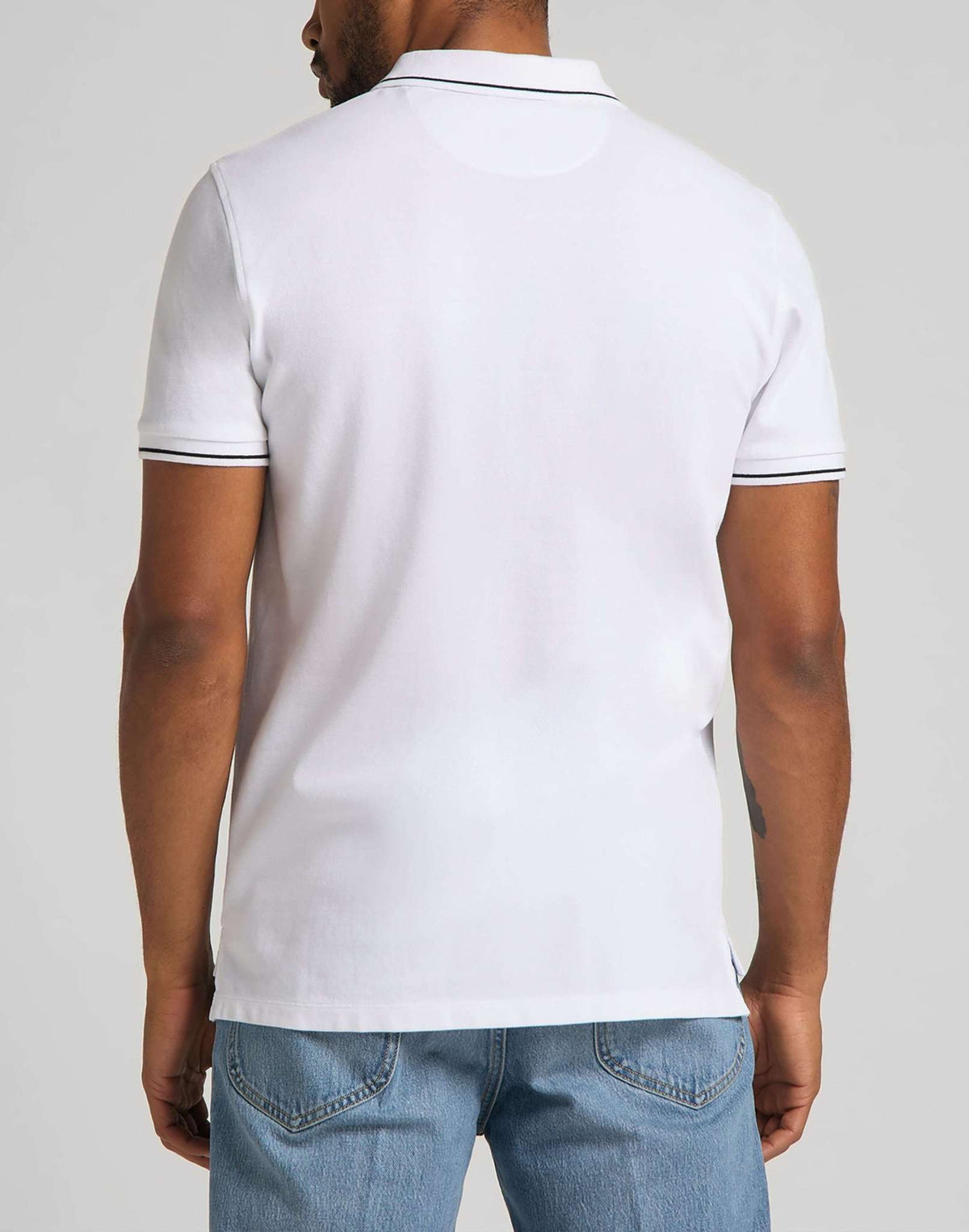 Pique Polo in Bright White