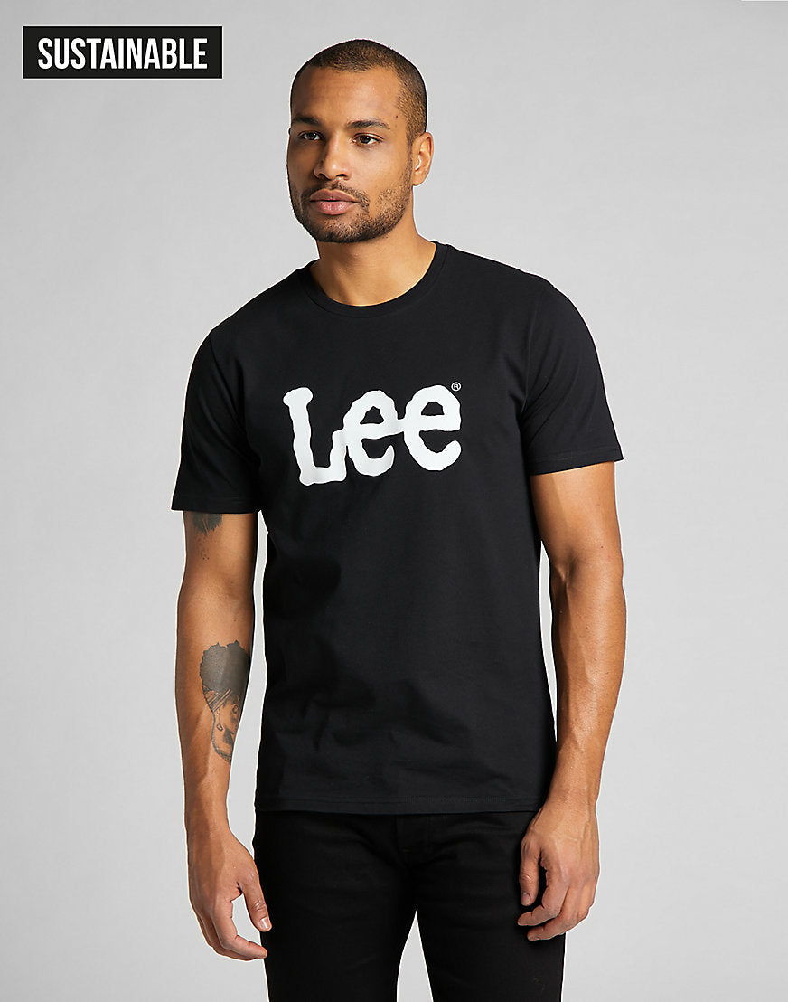 Wobbly Logo Tee in Black