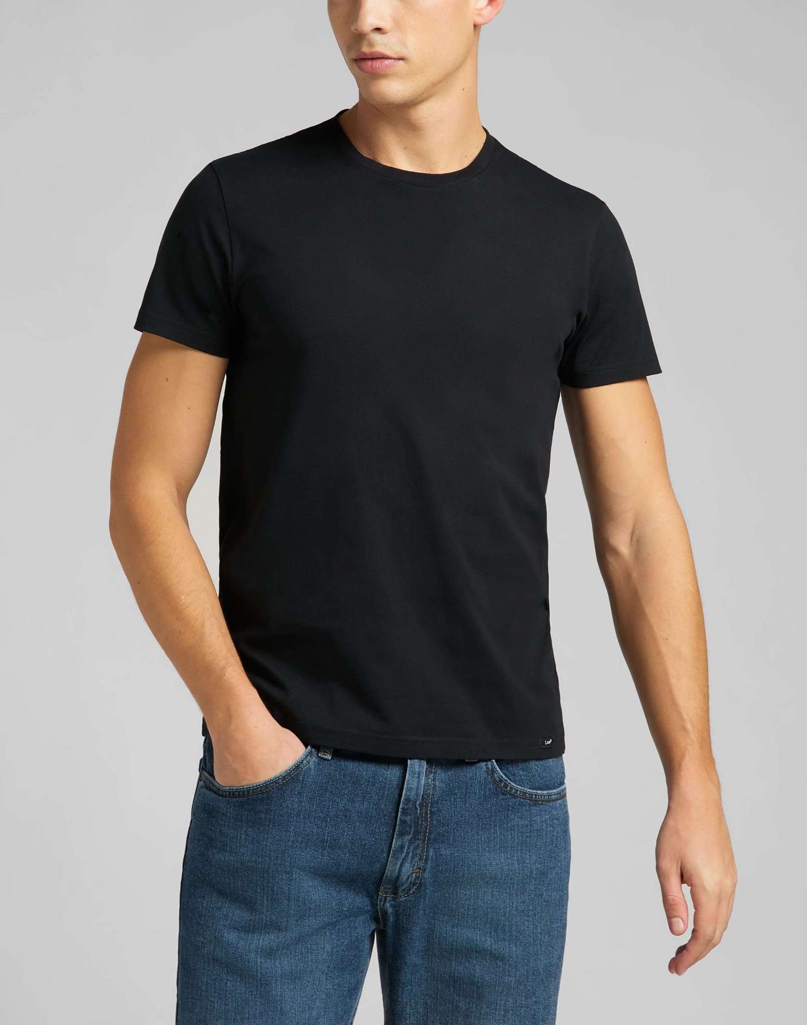 Twin Pack Crew Tee in Black