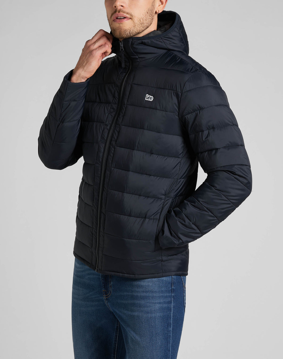 Light Puffer Jacket in Black
