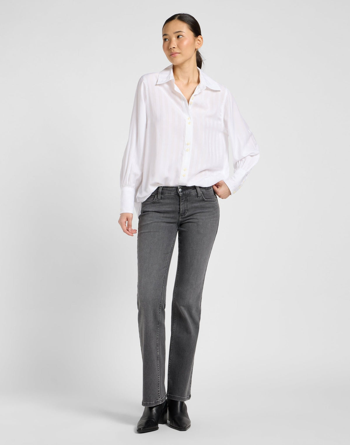 Balloon Sleeve Shirt in Bright White - LEE Schweiz