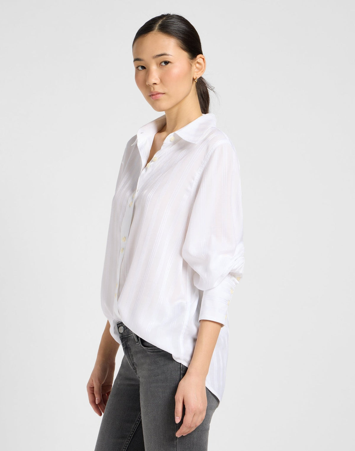 Balloon Sleeve Shirt in Bright White - LEE Schweiz