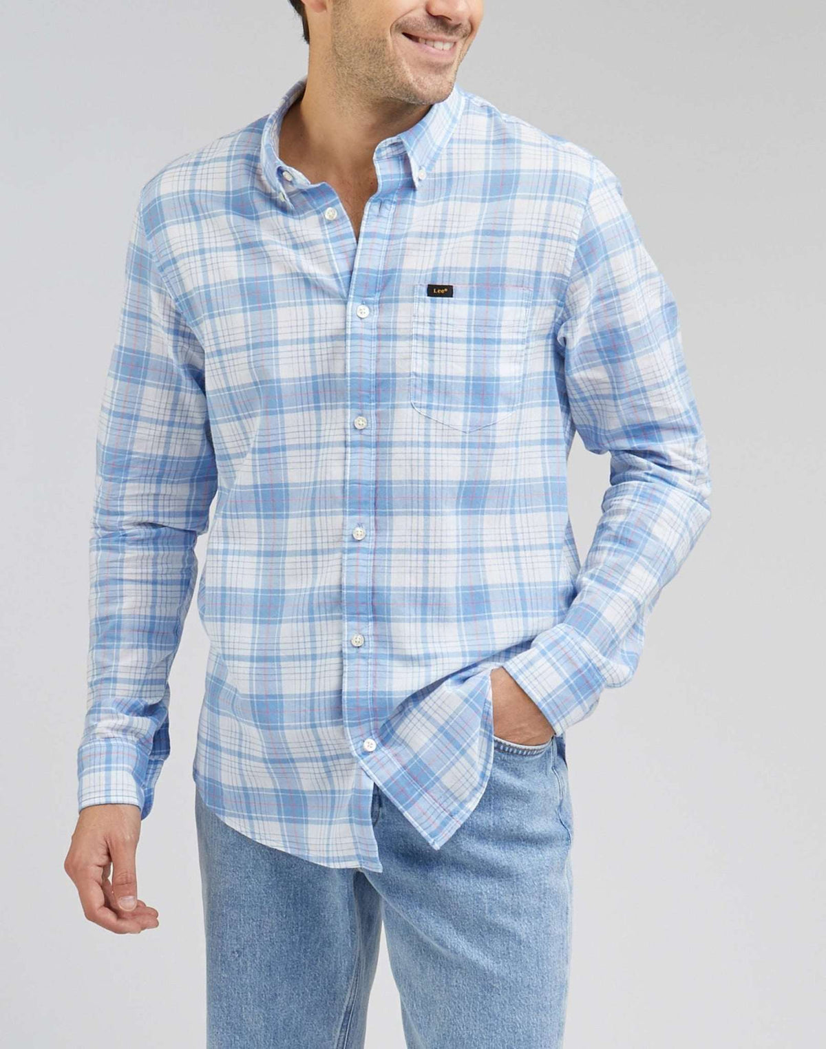 Button Down Shirt in Prep Blue - LEE Schweiz