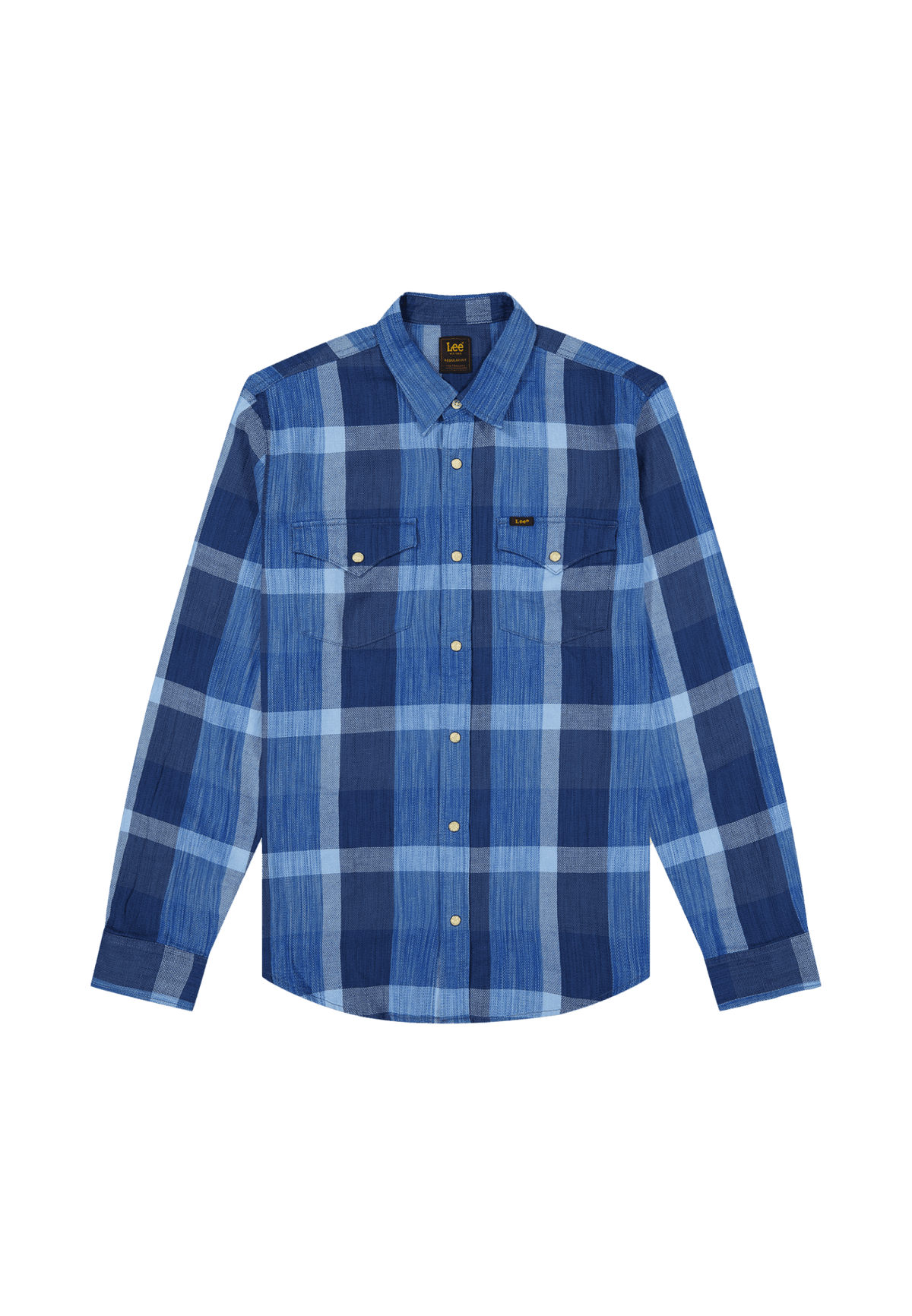 Clean Western Shirt in Indigo Plaid - LEE Schweiz