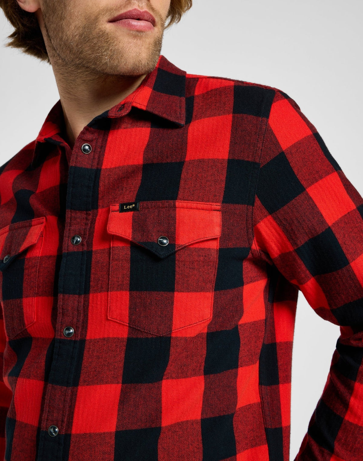 Clean Western Shirt in True Red - LEE Schweiz