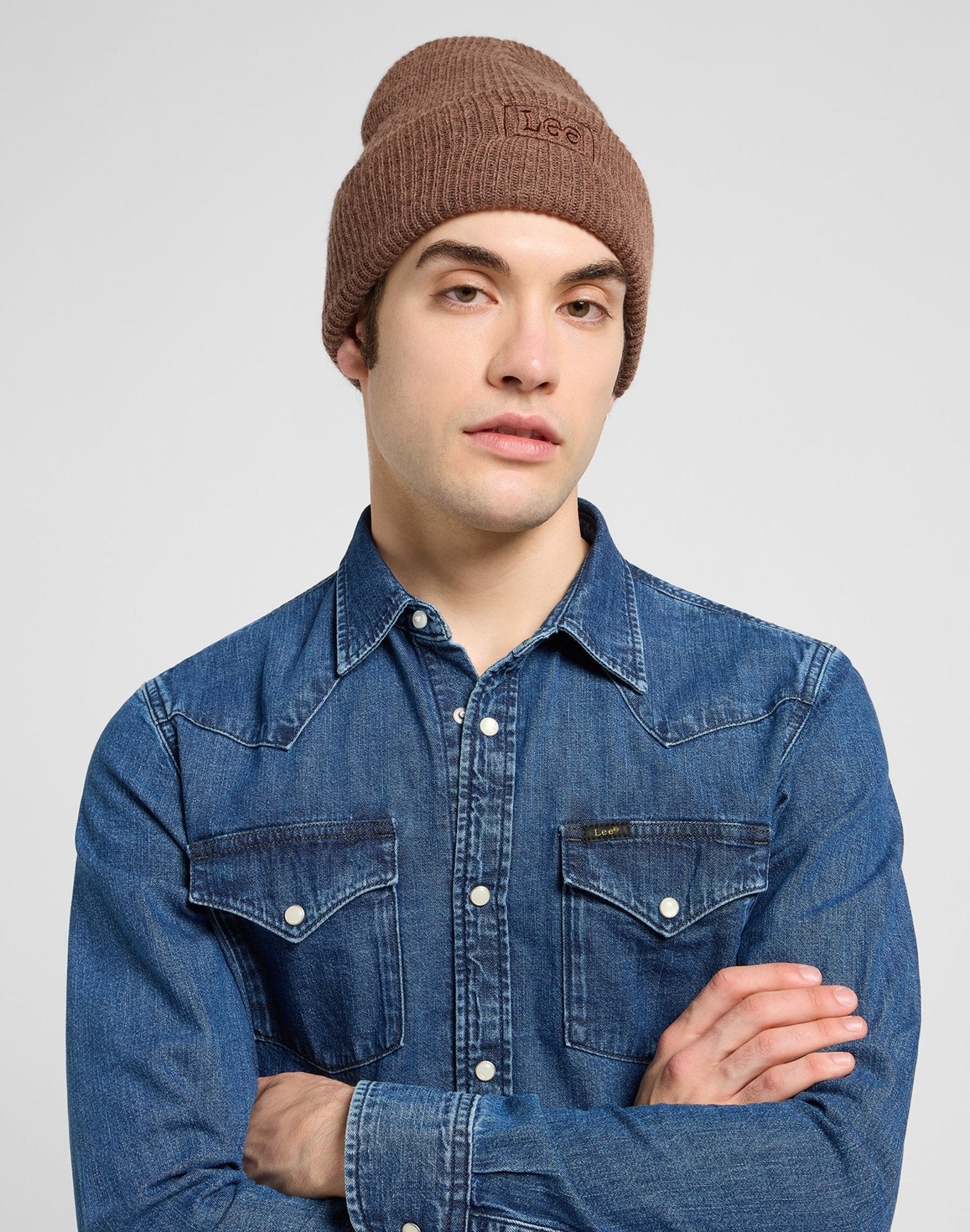 Core Beanie in Luxe Brown - LEE Schweiz