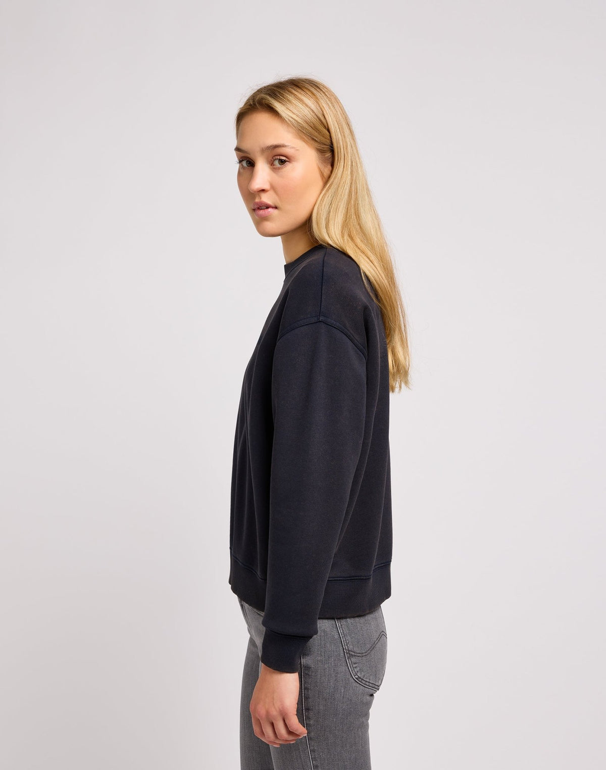 Crew Sweater in Unionall Blk - LEE Schweiz