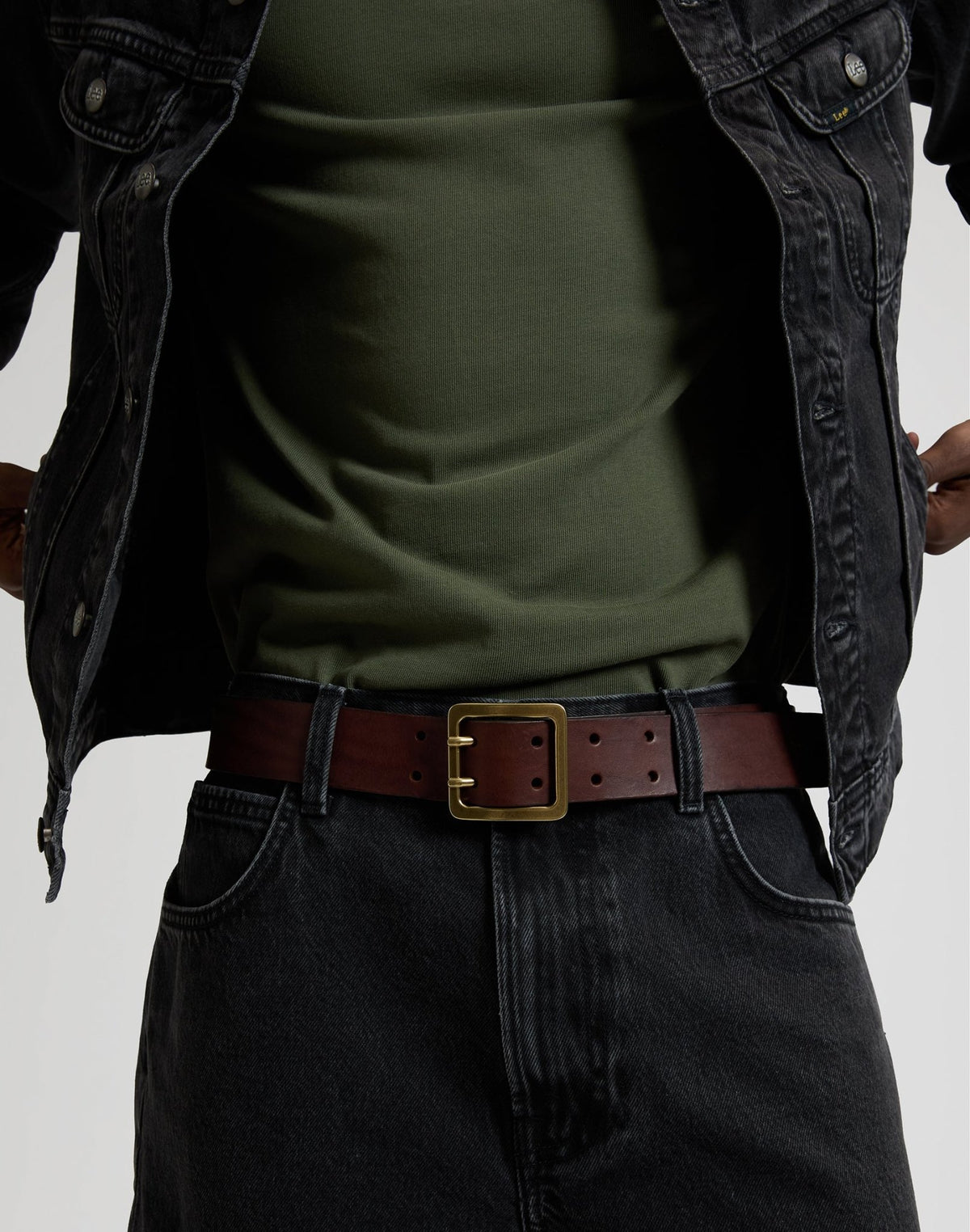 Double Pin Belt in Dark Brown - LEE Schweiz