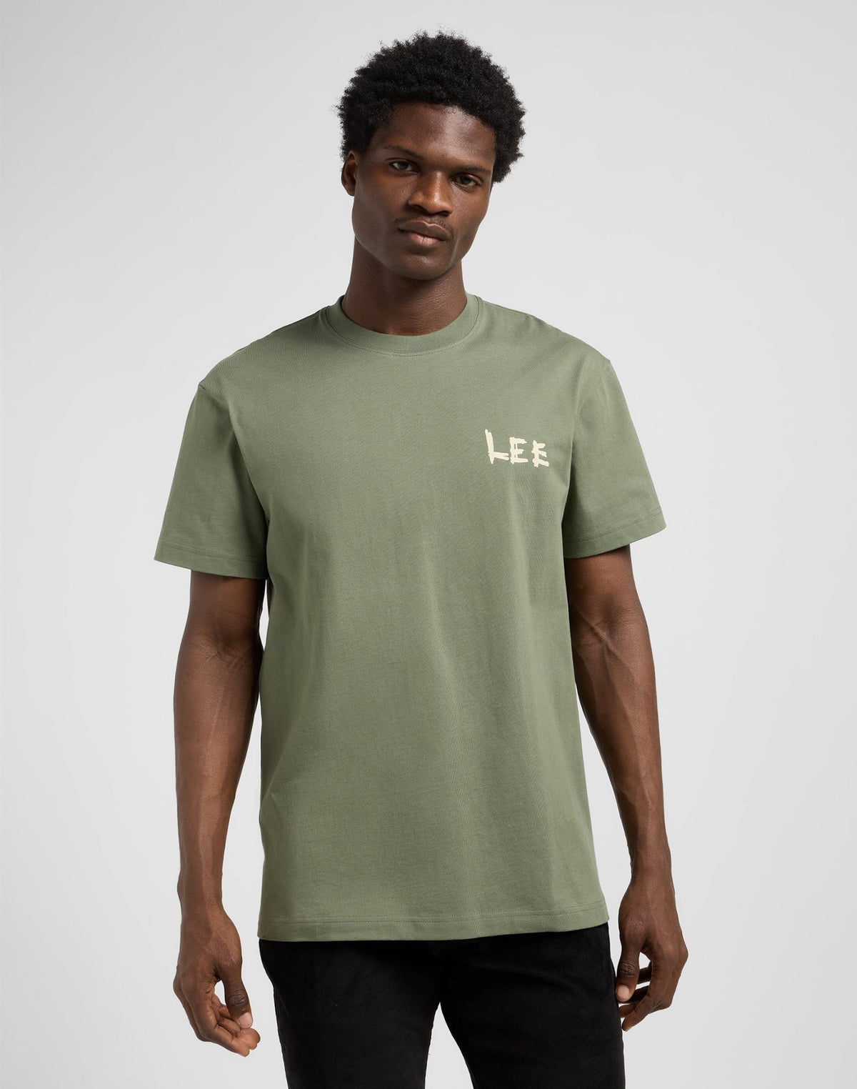 Elevated Ess Logo Tee in Olive Stone - LEE Schweiz