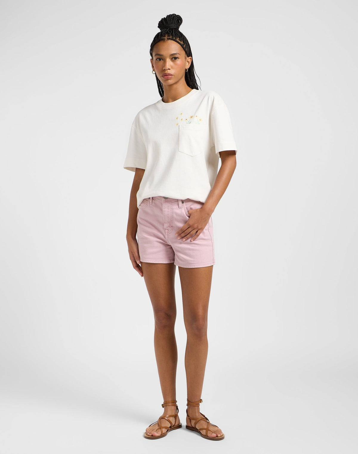 Embroidery Pocket Tee in Ecru - LEE Schweiz