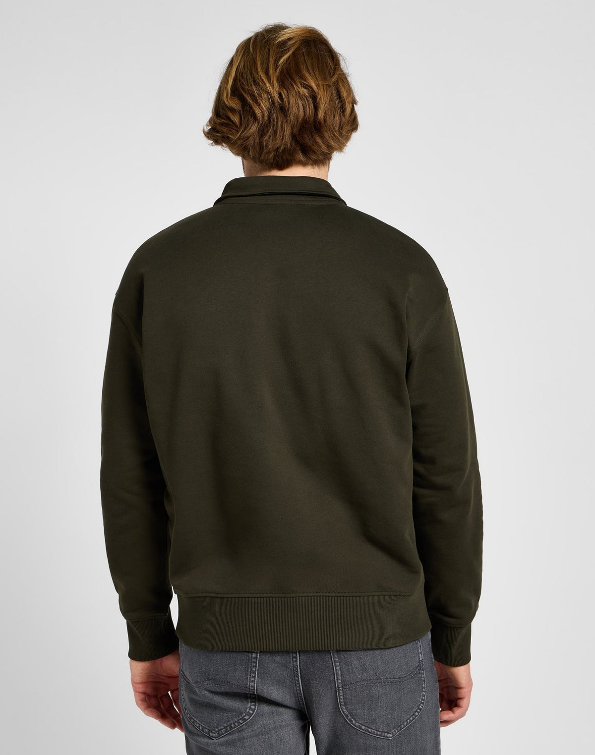 Half Zip Sweater in Olive Night - LEE Schweiz