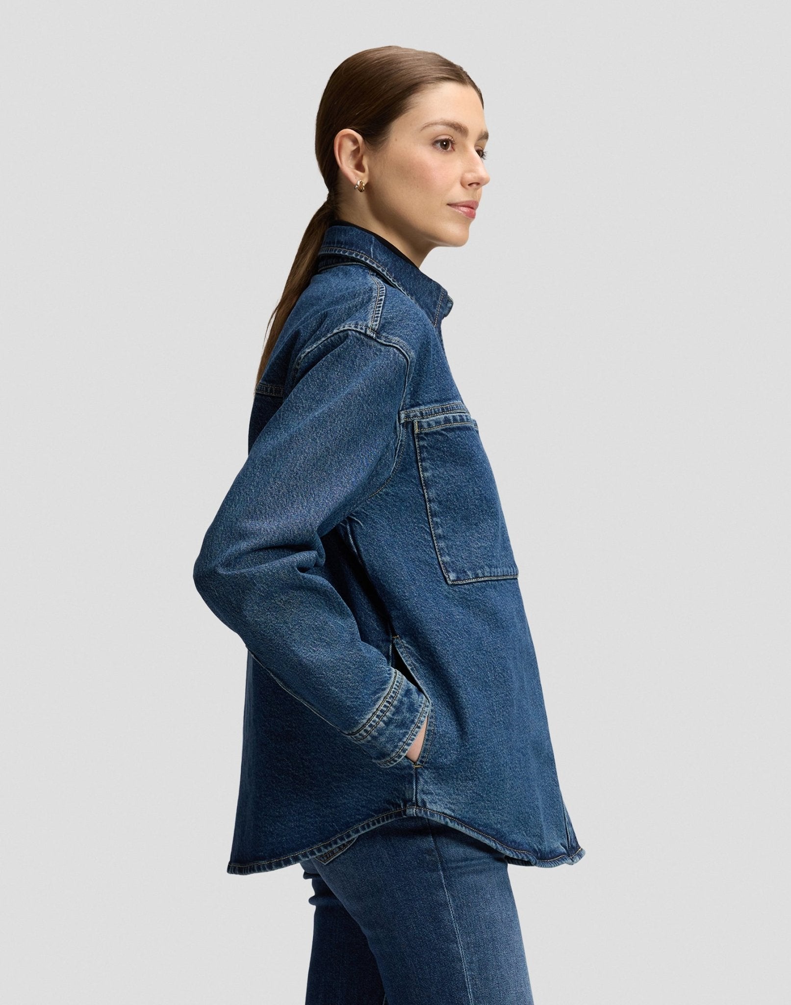 Jeanshemd Relaxed Utility Overshirt in Blue Dagger - LEE Schweiz