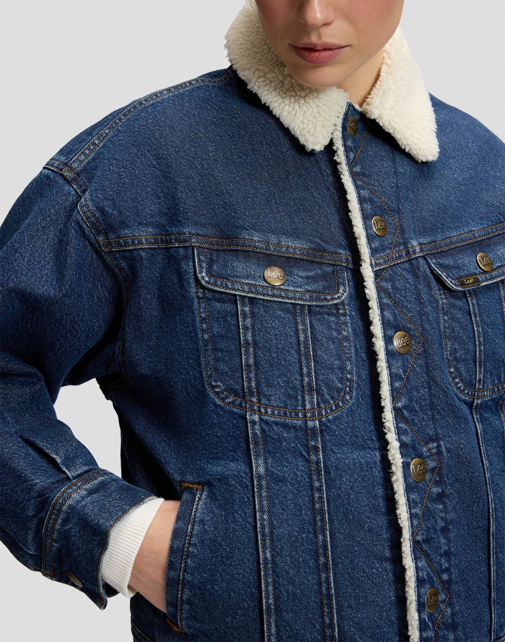 Jeansjacke Relaxed Sherpa Rider in Dandy - LEE Schweiz