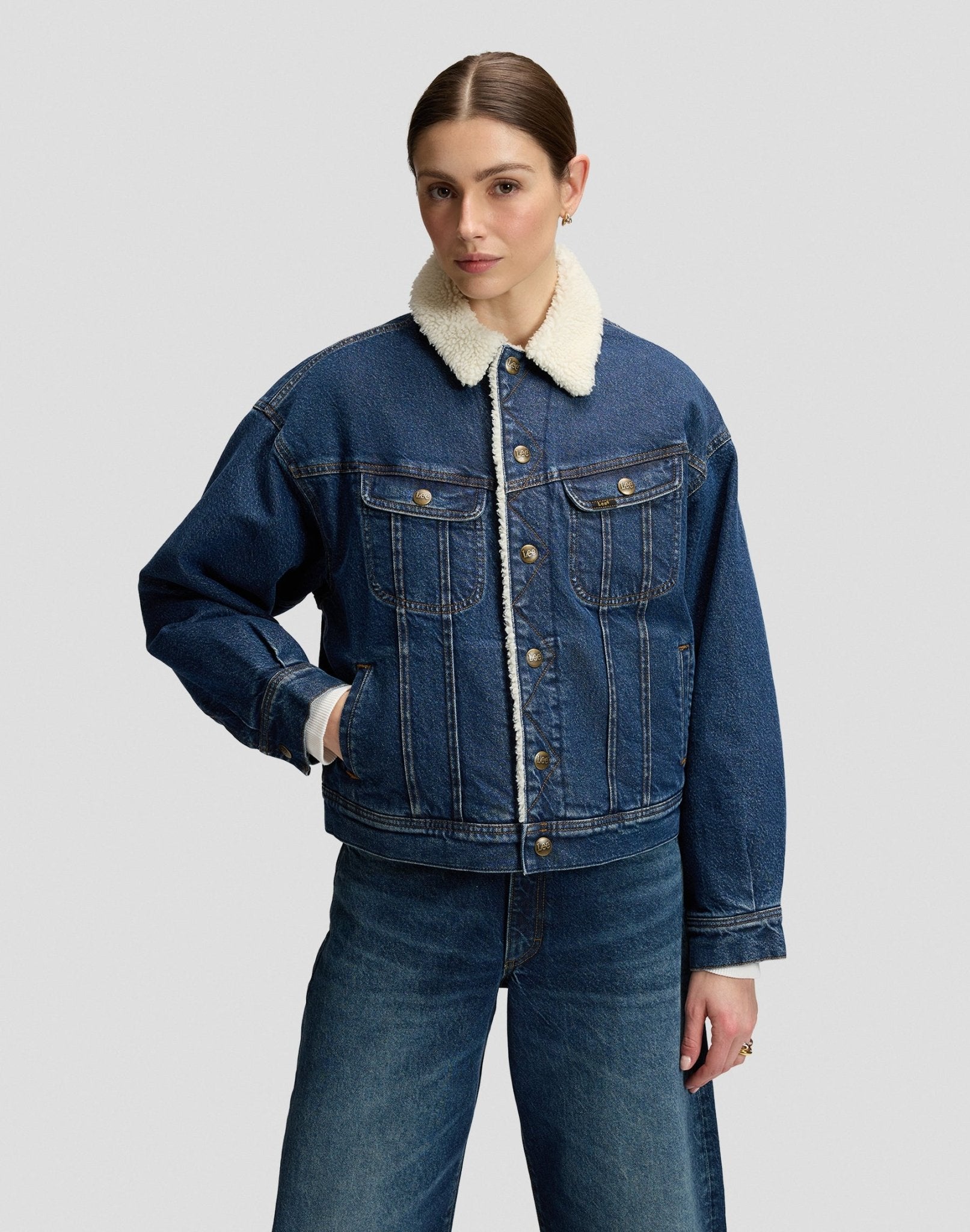 Jeansjacke Relaxed Sherpa Rider in Dandy - LEE Schweiz