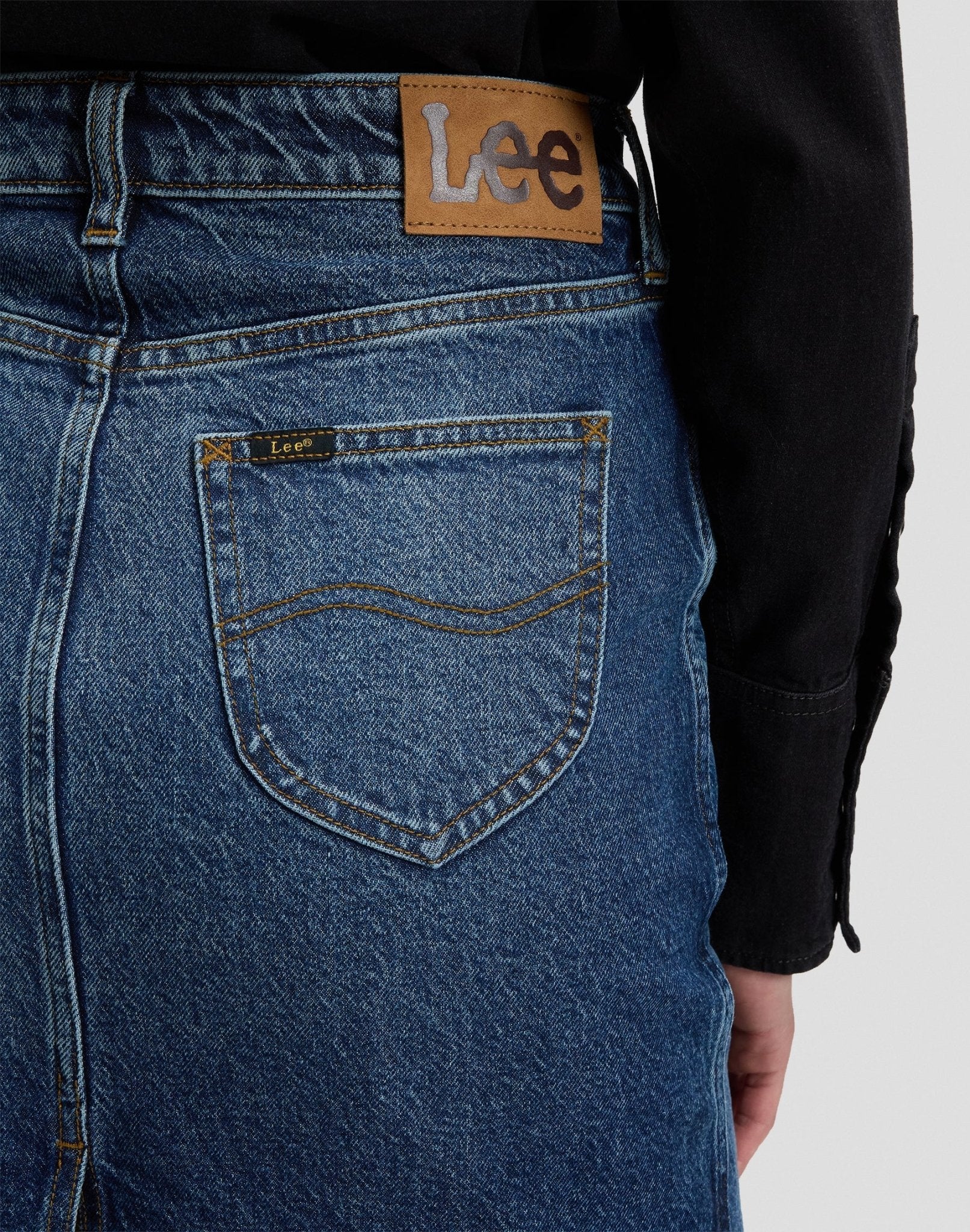 Jeansrock Midi in Flash Blue - LEE Schweiz