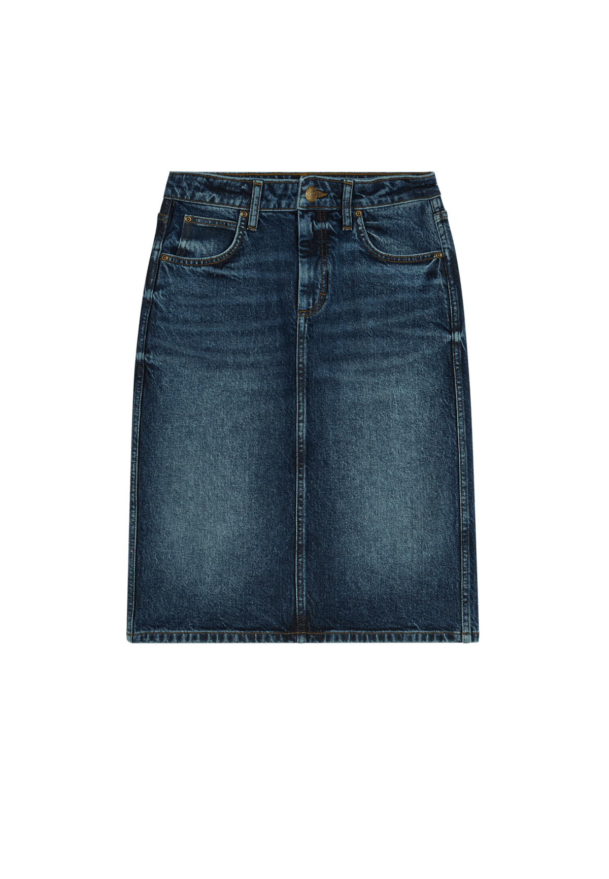 Jeansrock Midi in Flash Blue - LEE Schweiz
