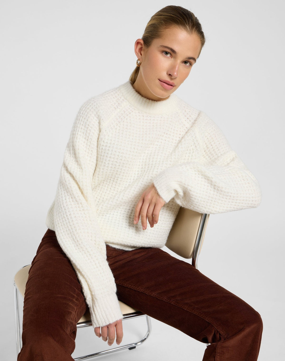 Knit Sweater in Ecru - LEE Schweiz