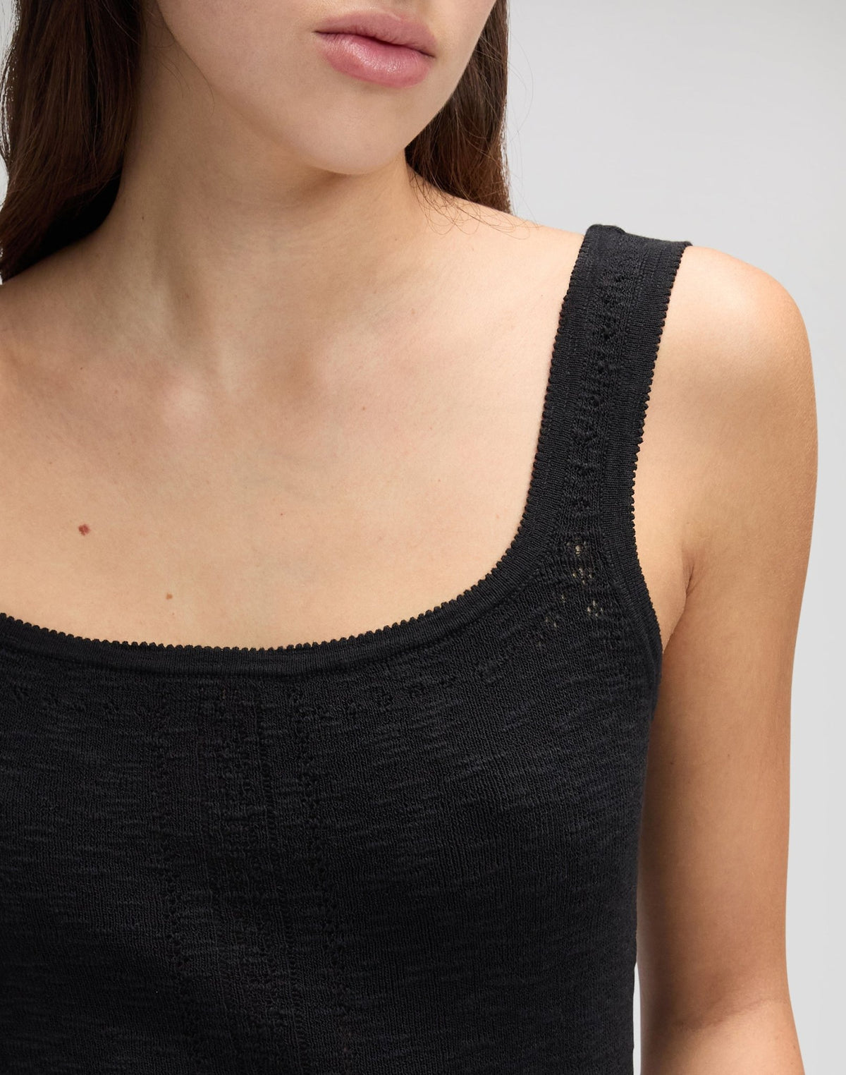 Knitted Tank in Black - LEE Schweiz