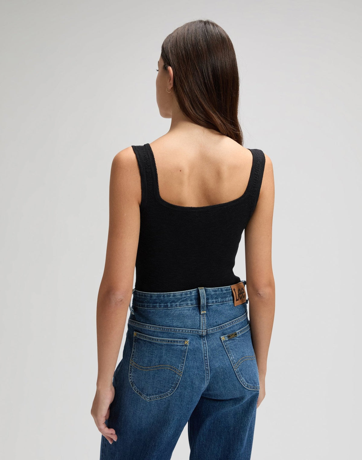 Knitted Tank in Black - LEE Schweiz