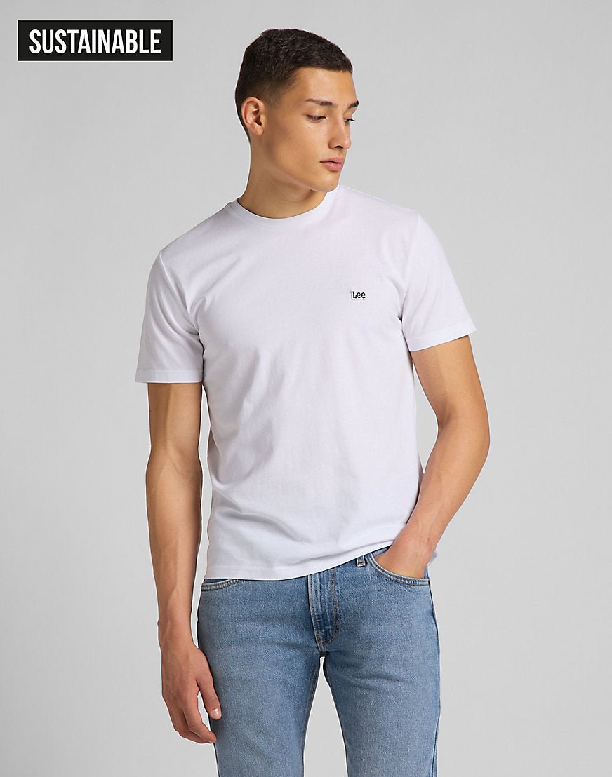Kurzarm Patch Logo Tee in White - LEE Schweiz