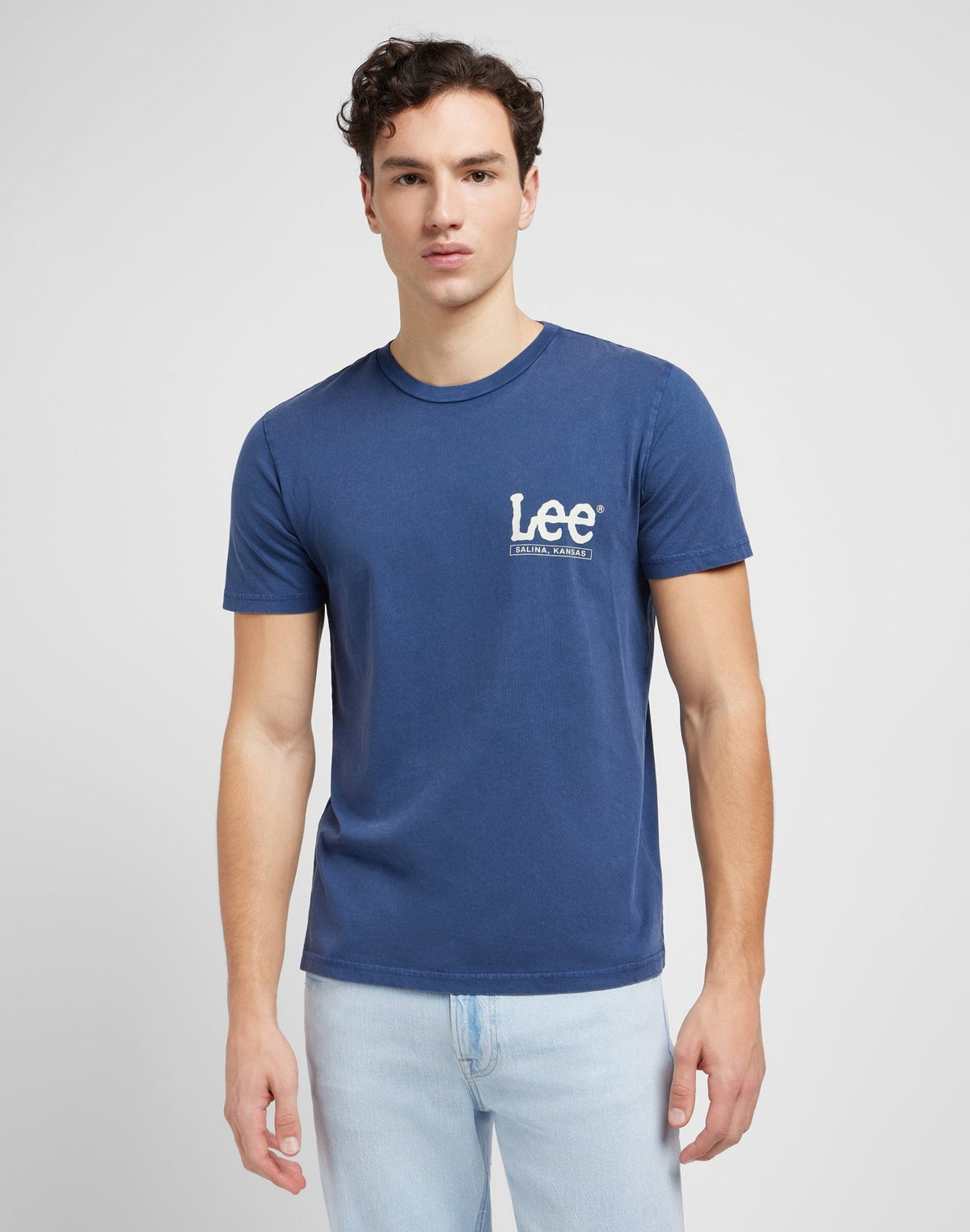 Kurzarm Tee in Drama Blue - LEE Schweiz