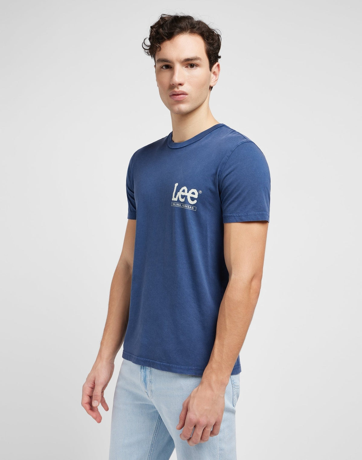 Kurzarm Tee in Drama Blue - LEE Schweiz